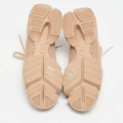 Dior Beige Mesh and Leather D-Connect Sneakers Size 40