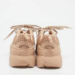 Dior Beige Mesh and Leather D-Connect Sneakers Size 40