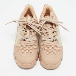 Dior Beige Mesh and Leather D-Connect Sneakers Size 40
