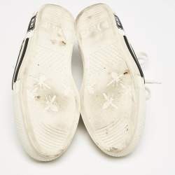 Dior White/Grey Oblique Mesh and Rubber B23 Low Top Sneakers Size 39