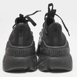 Dior Black Neoprene and PVC D-Connect Lace Up Sneakers Size 38.5