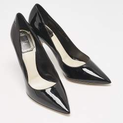 Dior Black Patent Leather Pointed Toe Pumps Size 35.5