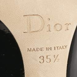 Dior Black Patent Leather Pointed Toe Pumps Size 35.5