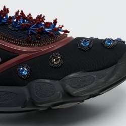 Dior Black/Blue Neoprene and Mesh Embellished Fusion Sneakers Size 39