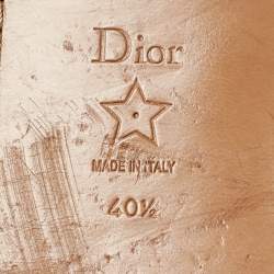 Dior Brown Leather J'adior Criss Cross Strappy Flat Sandals Size 40.5