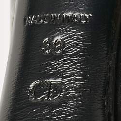 Pre Owned Dior Black Leather Dandy Peep Toe Pumps Size 38
