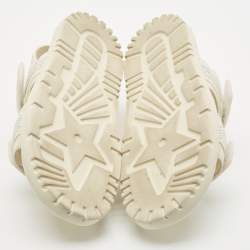 Pre Owned Dior Cream Leather  Crystal Embellished DiorAct Sandals Size 36.5