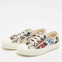 Dior Multicolor Floral Embroidered Canvas Walk N Dior Low Top Sneakers Size 37.5