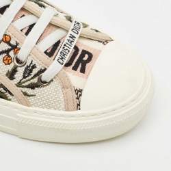 Dior Multicolor Floral Embroidered Canvas Walk N Dior Low Top Sneakers Size 37.5