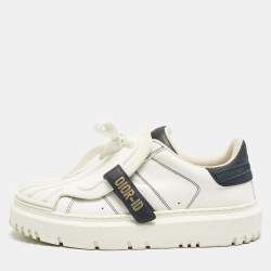 Dior White Leather Dior ID Low Top Sneakers Size 38.5