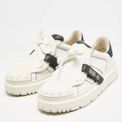 Dior White Leather Dior ID Low Top Sneakers Size 38.5