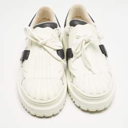 Dior White Leather Dior ID Low Top Sneakers Size 38.5