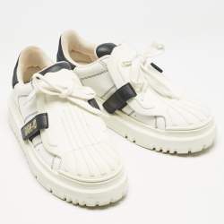 Dior White Leather Dior ID Low Top Sneakers Size 38.5