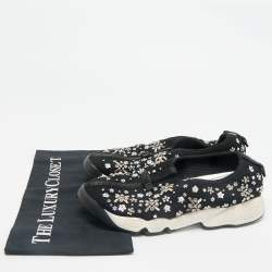Dior Black Mesh Fusion Slip On Sneakers Size 38