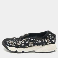Dior Black Mesh Fusion Slip On Sneakers Size 38