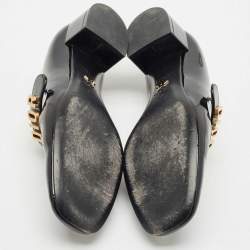 مملوكة مسبقًا حذاء كعب عالي ديور جلد براءات اختراع أسود بيبي-D ماري جين مقاس 37