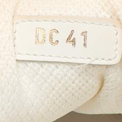 Pre Owned Dior Old Rose/White Oblique Leather and Rubber Vibe Sneakers Size 41