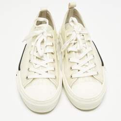 Dior White Oblique Mesh and Rubber B23 Low Top Sneakers Size 40