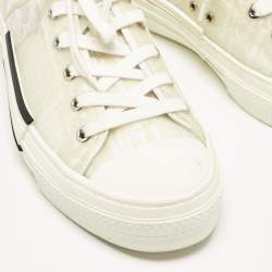 Dior White Oblique Mesh and Rubber B23 Low Top Sneakers Size 40