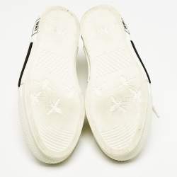 Dior White Oblique Mesh and Rubber B23 Low Top Sneakers Size 40