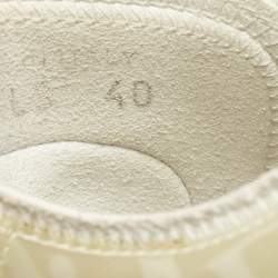 Dior White Oblique Mesh and Rubber B23 Low Top Sneakers Size 40