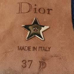 Dior Blue Cannage Mesh D-Moi Slingback Pumps Size 37