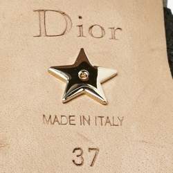 Dior Black Canvas D-moi Slingback Pumps Size 37