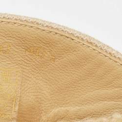 Dior Beige Embroidered Canvas Granville Espadrille Criss Cross Flat Sandals Size 40.5