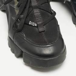 Dior Black Leather and Neoprene D-Connect Sneakers Size 37