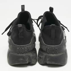 Dior Black Leather and Neoprene D-Connect Sneakers Size 37