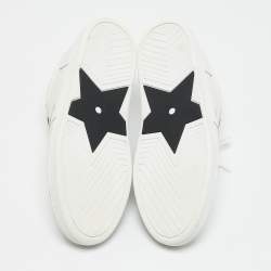 Dior White Leather and Suede Dior Star Sneakers Size 38.5