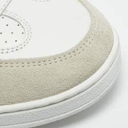 Dior White Leather and Suede Dior Star Sneakers Size 38.5
