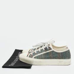 Dior Multicolor Metallic Foil Fabric Walk'n'Dior Low-Top Sneakers Size 40