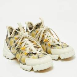Dior Multicolor Neoprene and PVC D-Connect Sneakers Size 36