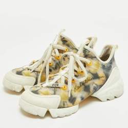 Dior Multicolor Neoprene and PVC D-Connect Sneakers Size 36