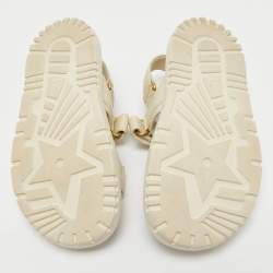 Dior Cream Leather DiorAct Slingback Sandals Size 35