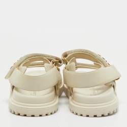 Dior Cream Leather DiorAct Slingback Sandals Size 35