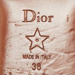 Dior Burgundy Embroidered Canvas Dway Flat Slides Size 38