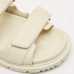 Dior Cream Leather DiorAct Slide Sandals Size 36