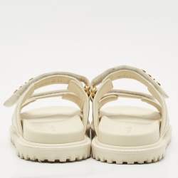 Dior Cream Leather DiorAct Slide Sandals Size 36