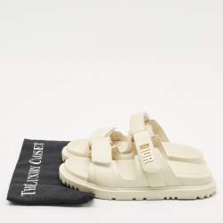Dior Cream Leather DiorAct Slide Sandals Size 36