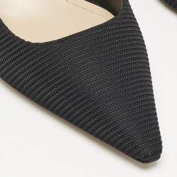 Pre Owned Dior Black Technical Fabric J'adior Slingback Pumps Size 40.5
