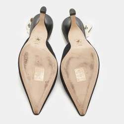 Pre Owned Dior Black Technical Fabric J'adior Slingback Pumps Size 40.5