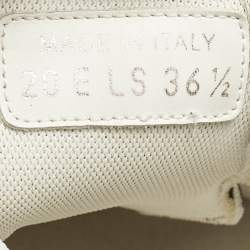 Dior White/Black Oblique Cannage Leather and Rubber B24 Low Top Sneakers Size 36.5