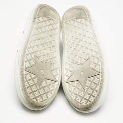 Dior Navy Blue Oblique Canvas Solar Slip On Sneakers Size 37