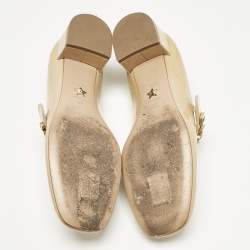 Dior Beige Patent Leather Baby-D Mary Jane Pumps Size 37