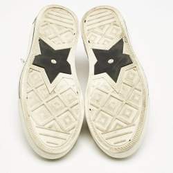 Dior Beige Knit Fabric Walk'n'Dior High Top Sneakers Size 37.5