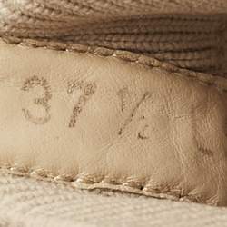 Dior Beige Knit Fabric Walk'n'Dior High Top Sneakers Size 37.5