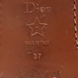 Dior Black Leather Diorevolution Flat Slide Sandals Size 37