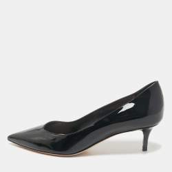 Dior Black Patent Leather Pointed Toe Pumps Size 37